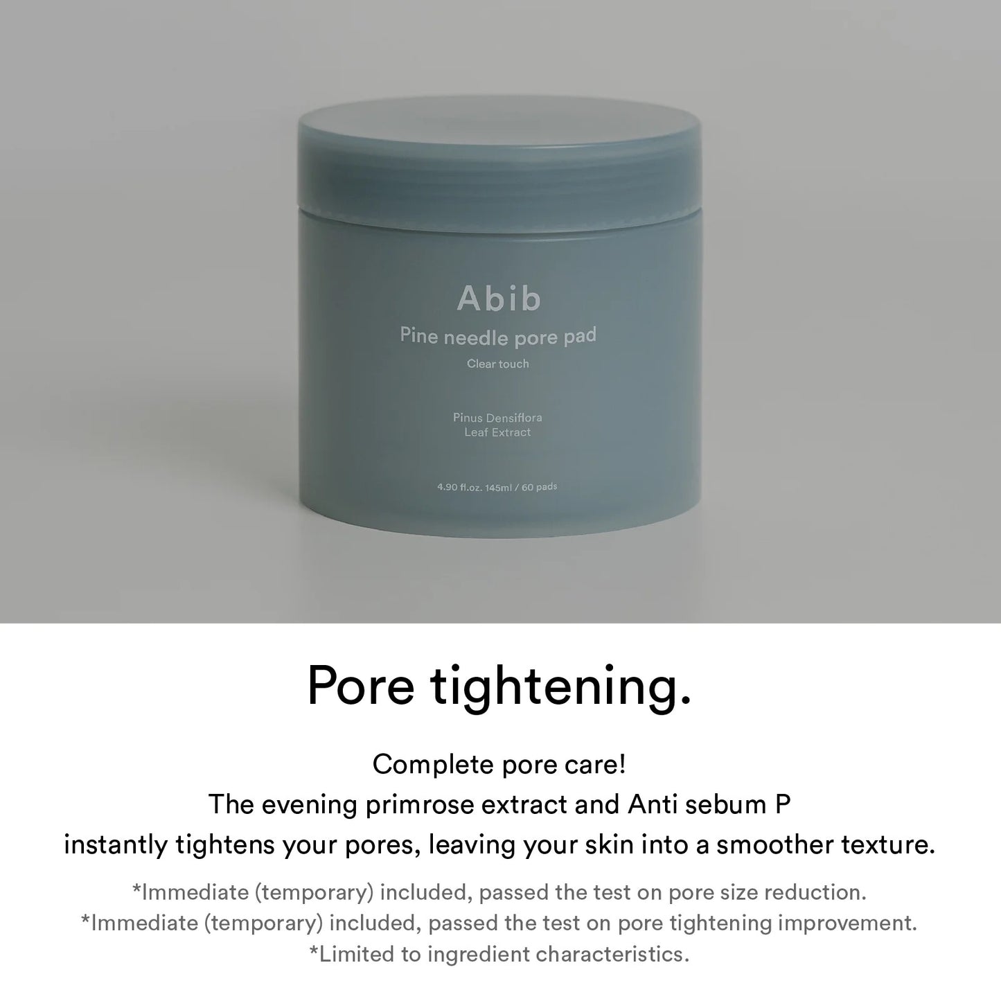 Abib Pine needle pore pad Clear touch - 145ml. 60 pads